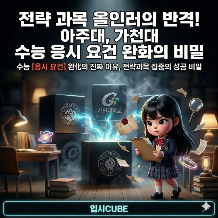 수능 전략과목 올인러의 반격 — 아주대·가천대 응시요건 완화, 그리고 인천대 함정
