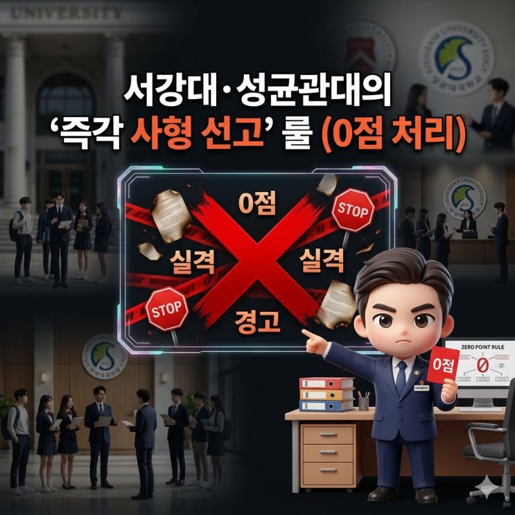 서강대·성균관대 학폭 0점 처리 규정