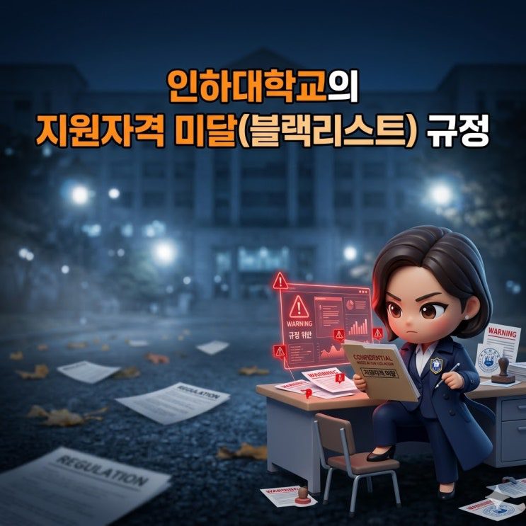 인하대 교과 지역균형 지원자격 박탈