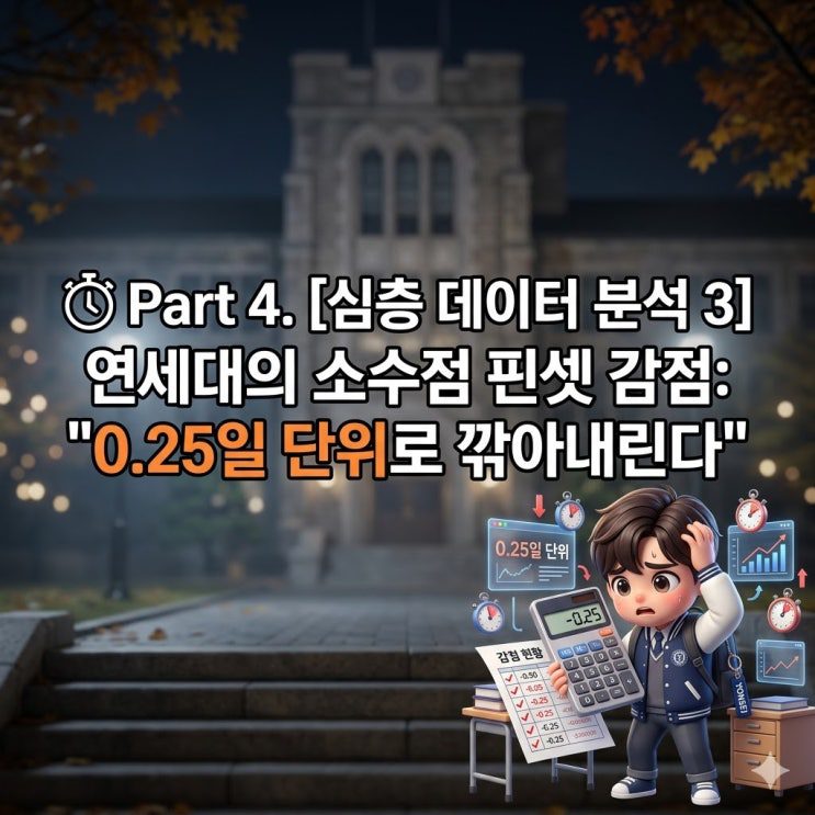 연세대 정시 출결 감점표