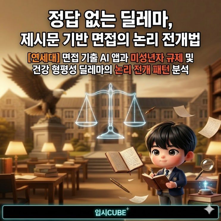 정답 없는 딜레마 — 제시문 기반 면접의 논리 전개법 (연세대 기출로 본 A+ 답변)