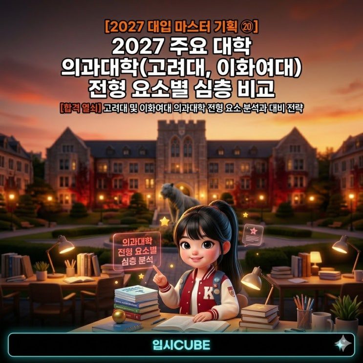 2027 의대 심층 비교 — 고려대·이화여대 전형별 인원·수능 반영·가산점