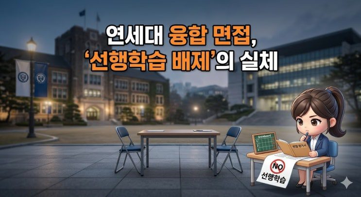 연세대 융합 면접 선행학습 배제