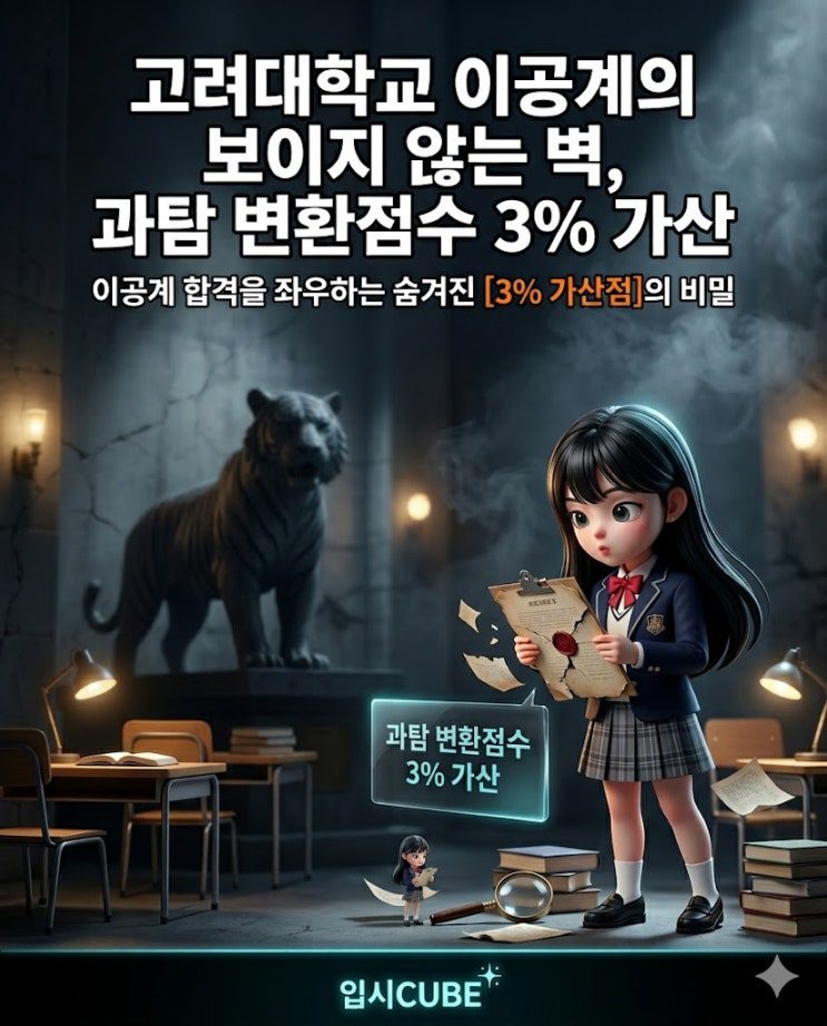 고려대 과탐 변환점수 3% 가산