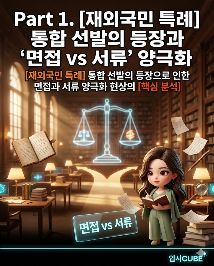재외국민 특례 — 통합 선발과 면접 vs 서류 양극화