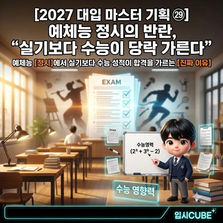 예체능 정시, 이제 '실기'보다 '수능'이 당락을 가른다 — 인천대·인하대·경희대 체육계열