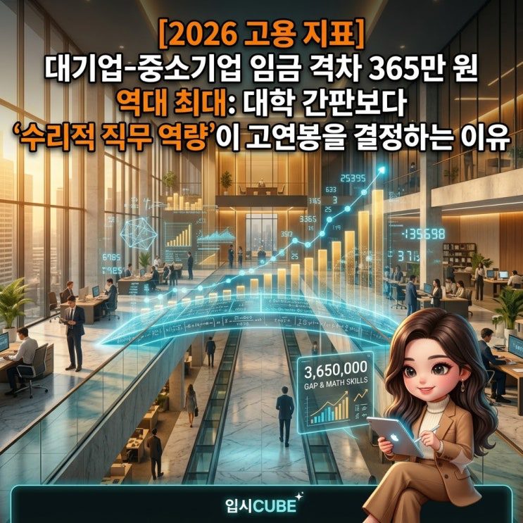 '2026 고용 지표' 대기업·중소기업 임금 격차 365만 원 역대 최대 — 간판보다 '수리적 직무 역량'이 고연봉을 결정하는 이유