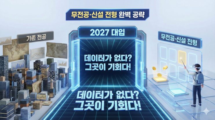 2027 대입, "데이터가 없다? 그곳이 기회다!" 무전공·신설 전형 완벽 공략