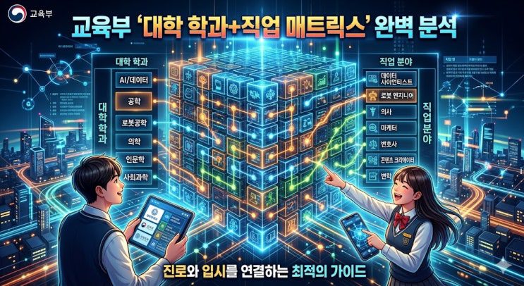 교육부 '대학 학과+직업 매트릭스' 완벽 분석 — 진로와 입시를 연결하는 최적의 가이드