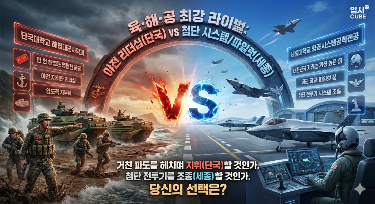 [장교의 길] 단국대 해병대군사학과 vs 세종대 항공시스템공 학, '무적 해병의 리더'냐 '하늘을 지배하는 엔지니어'냐?