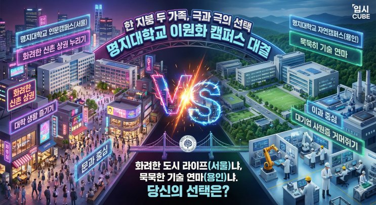 [이원화 캠퍼스의 명암] 명지대 인문캠(서울) vs 명지대 자연캠(용인), '서대문의 낭만'이냐 '용인의 취업 프리패스'냐?