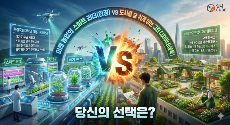 한경국립대 식물자원과학 vs 삼육대 환경디자인원예, '미래 농업의 스마트 리더'냐 '도시를 숨 쉬게 하는 그린 디자이너'냐!