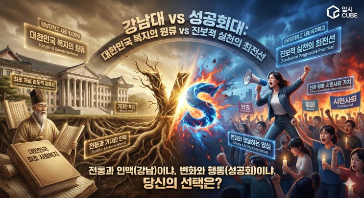 강남대 사회복지 vs 성공회대 사회복지, '대한민국 복지의 원류(Origin)'냐 '진보적 실천의 최전선'이냐?