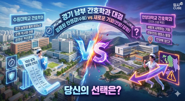수원대 간호 vs 안양대 간호, '경기 남부의 터줏대감'이냐 '인천 강화의 신흥 기대주'냐?