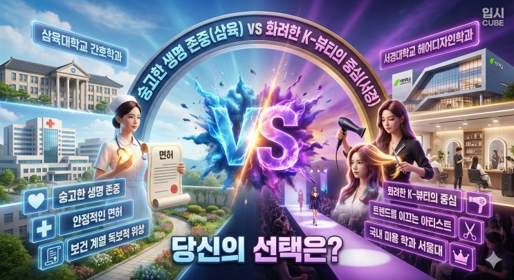 삼육대 간호학과 vs 서경대 헤어디자인학과, '생명을 살리는 헌신'이냐 '아름다움을 빚는 예술'이냐?