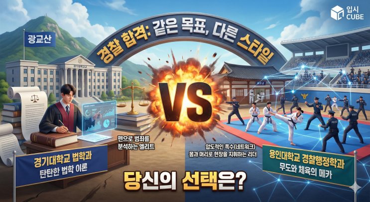 경기대 경찰행정 vs 용인대 경찰행정, '법전 든 브레인'이냐 '현장 장악하는 무도왕'이냐?