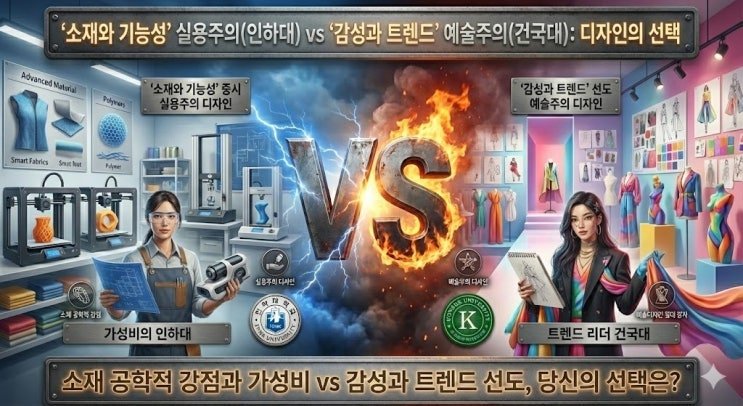인하대 의류디자인 vs 건국대 의상디자인, '공학적 실용주 의'냐 '예술적 트렌드 세터'냐?