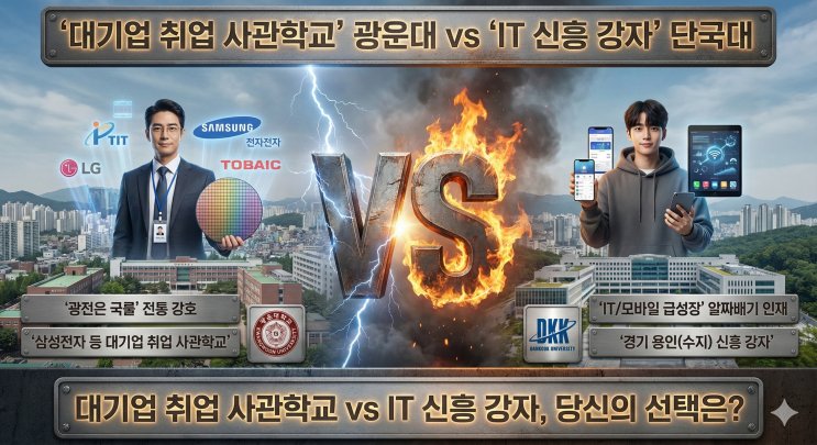 단국대(죽전) 모바일시스템 vs 광운대 전자, '취업 깡패들의 맞대결: 특수부대냐 정규군이냐?'