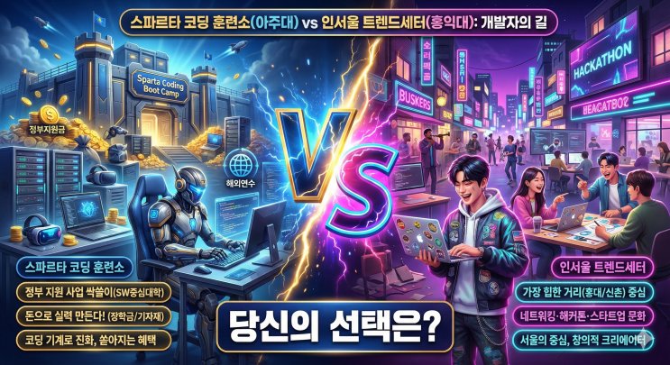 아주대 소프트웨어 vs 홍익대 컴퓨터공학, '국책 사업 깡 패'냐 '홍대의 힙한 문화'냐?