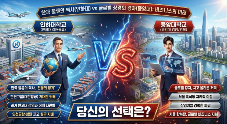 인하대 아태물류 vs 중앙대 국제물류, '물류의 제왕'이냐 '인서울 상경의 간판'이냐?