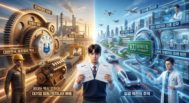 인하대 기계공학 vs 건국대 기계항공공학부, '전통의 아웃풋 깡패'냐 '서울의 트렌디한 급부상'이냐?