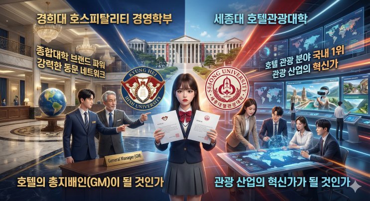 경희대 호스피탈리티 vs 세종대 호텔관광, '명문의 품격'이 냐 '실무의 제왕'이냐?