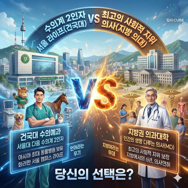 건국대 수의예과 vs 지방 의대, '서울의 수의사'냐 '지방의 의사'냐?