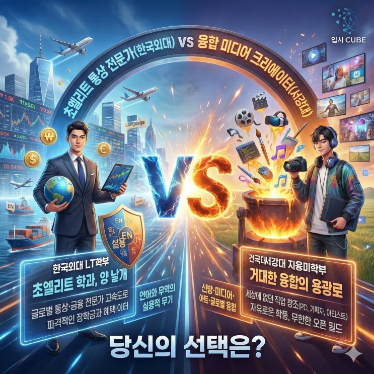 한국외대 LT학부 vs 서강대 지식융합미디어, '국가대표 통 상 전문가'냐 '미디어 융합 크리에이터'냐?