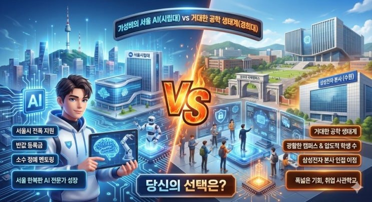 서울시립대 인공지능 vs 경희대 컴퓨터공학, '가성비의 혁 명'이냐 '공학의 정석'이냐?