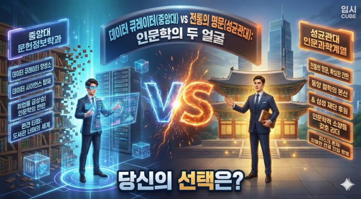 중앙대 문헌정보 vs 성균관대 인문과학, '데이터 큐레이 터'냐 '성균관의 간판'이냐?