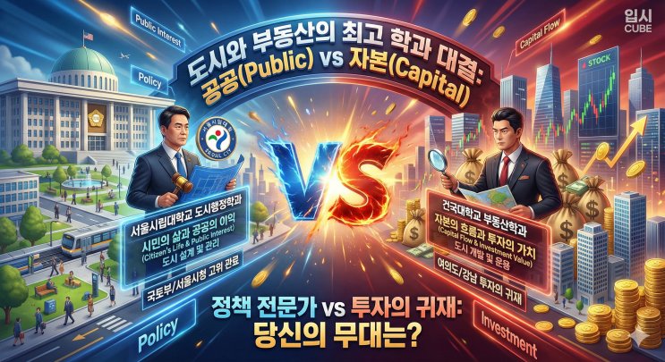 서울시립대 도시행정 vs 건국대 부동산, '공공의 설계자'냐 '자본의 승부사'냐?