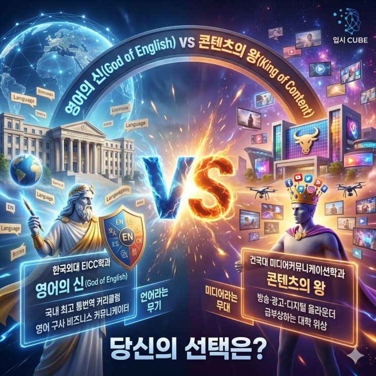 한국외대 EICC vs 건국대 미디어커뮤니케이션, '영어의 신'이냐 '콘텐츠의 왕'이냐?