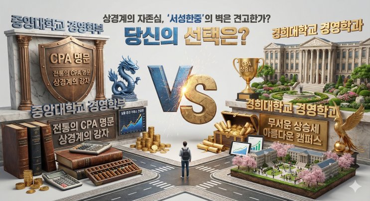 중앙대 경영학부 vs 경희대 경영학과, '회계사(CPA)' 합격 의 성지는 어디인가?