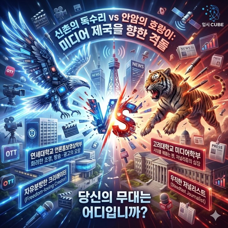 연세대 언론홍보영상 vs 고려대 미디어, '크리에이티브'냐 '저널리즘'이냐?