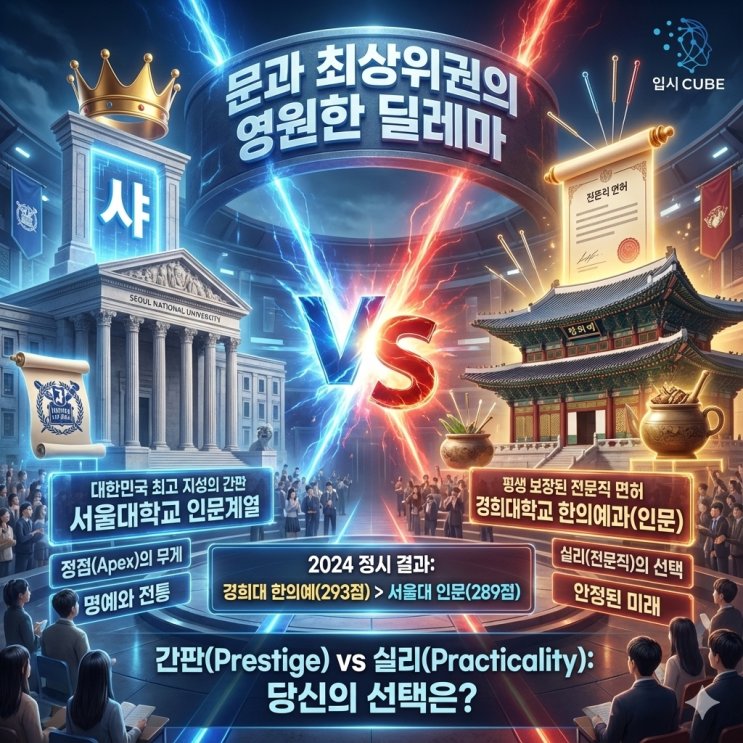 서울대 인문계열 vs 경희대 한의예과(인문), 명예냐 면허냐?
