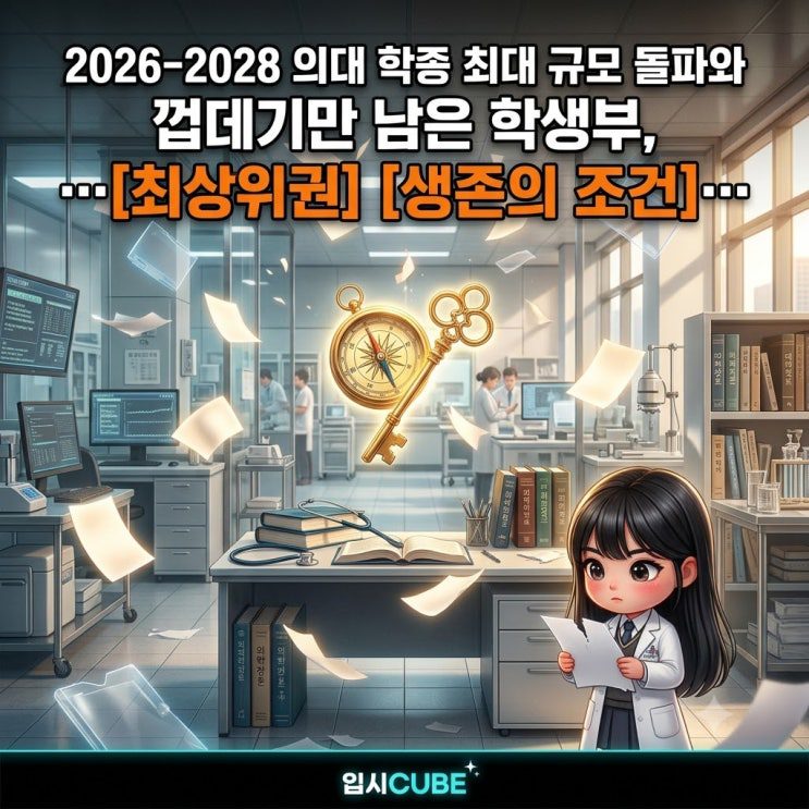 2026-2028 의대 학종 최대 규모 돌파와 껍데기만 남은 학생부, 최상위권 생존의 조건
