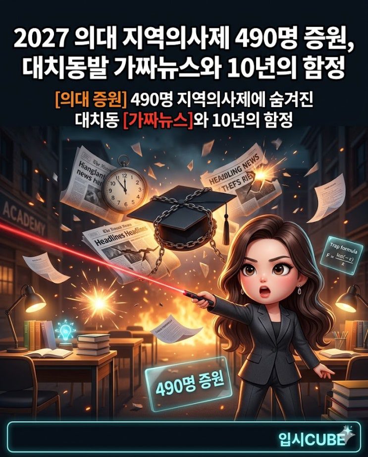2027 의대 지역의사제 490명 증원, 대치동발 가짜 뉴스와 10년의 함정