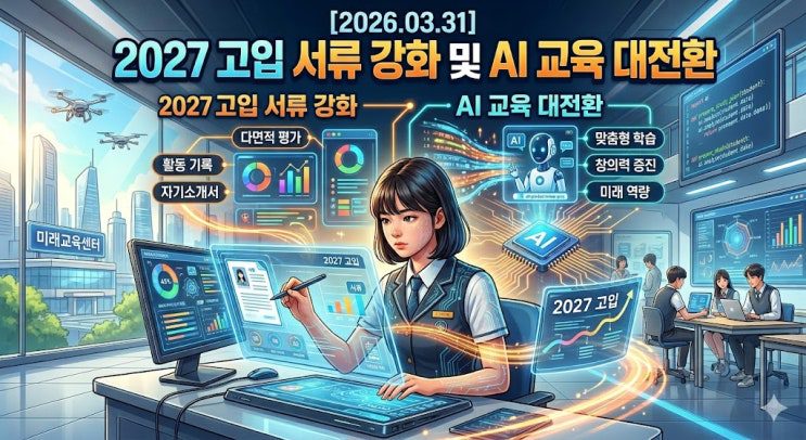2027 고입 서류 강화 및 AI 교육 대전환
