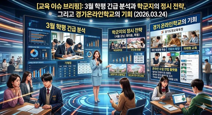 3월 학평 당일 긴급 분석과 학군지의 정시 전략, 그리고 경기온라인학교의 기회