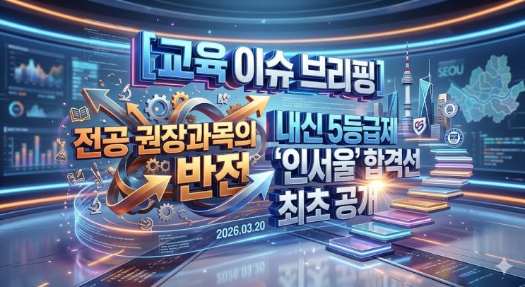 전공 권장과목의 반전과 내신 5등급제 '인서울' 합격선 최초 공개