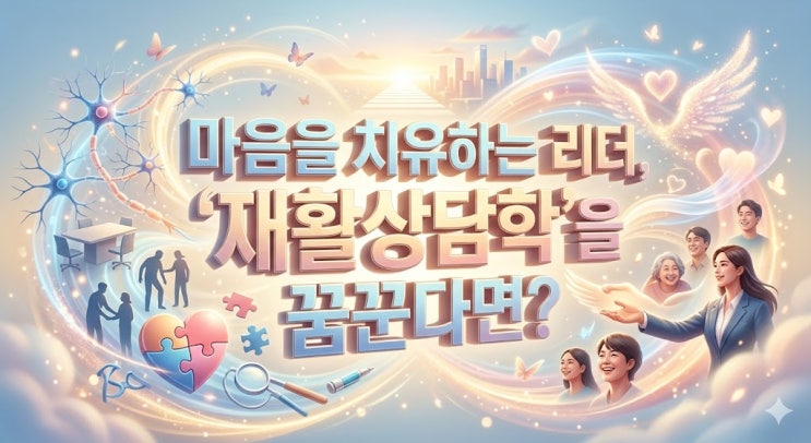 마음을 치유하는 리더, '재활상담학'을 꿈꾼다면? 중학교 때 끝내야 할 로드맵 (2028 대입 기준)