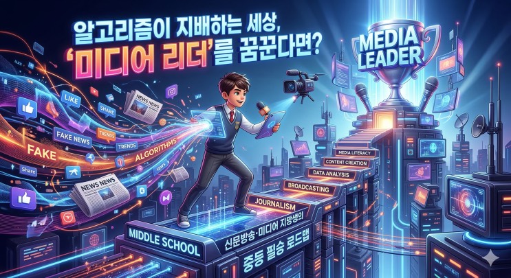 알고리즘이 지배하는 세상, '미디어 리더'를 꿈꾼다면? 신문방송·미디어커뮤니케이션 지망생의 중등 필승 로드맵 (2028 대입 완벽대비)