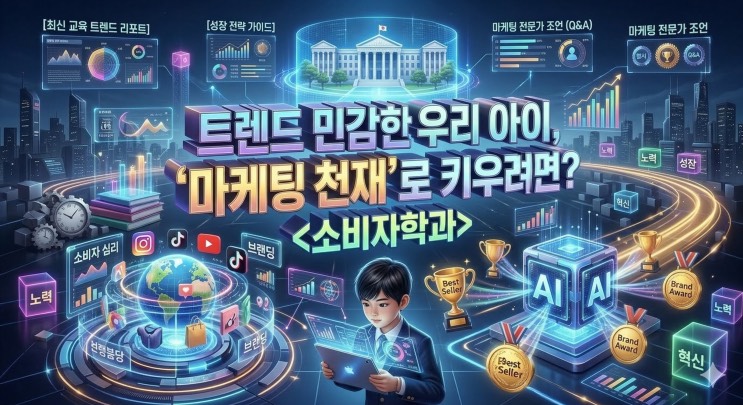 트렌드 민감한 우리 아이, '마케팅 천재'로 키우려면? 소비자학과 중등 로드맵 (2028 대입 완벽 대비)