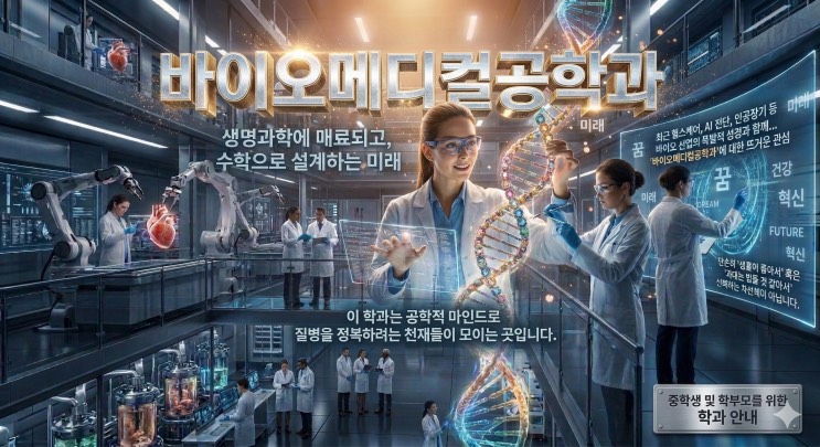 의사와 엔지니어 사이, '바이오메디컬공학'을 꿈꾼다면? 중학교 때 끝내야 할 입시 로드맵