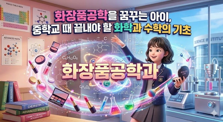 화장품을 좋아하는 아이, '화장품공학'을 꿈꾼다면? 중학교 때 끝내야 할 화학과 수학의 기초