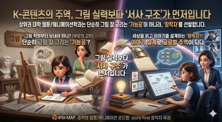 웹툰 작가를 꿈꾸는 아이, '애니메이션과'를 원한다면? 중학교 때 끝내야 할 입시 로드맵