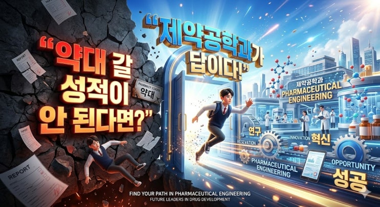 '약대 갈 성적이 안 된다면?' 제약공학과가 답이다! 중학교 때 끝내야 할 전략 로드맵 (2028 대입 개편 반영)