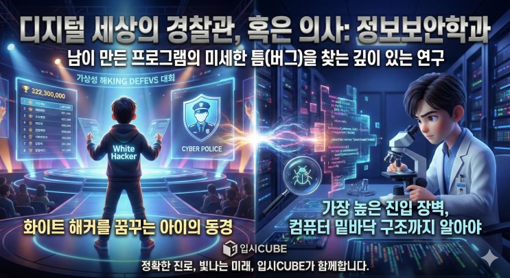 영화 속 천재 해커? 현실은 '창과 방패'의 무한 전쟁! '정보보안학과' 입시 로드맵 (윤리부터 수학까지)