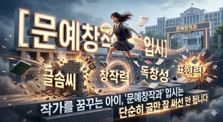 작가를 꿈꾸는 아이, '문예창작과' 입시는 단순히 글만 잘 써선 안 됩니다 (2028 대입 필승 전략)