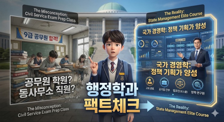 공무원 학원 등록? 방향이 틀렸습니다. 국가를 경영하는 '행정학과' 입시 로드맵
